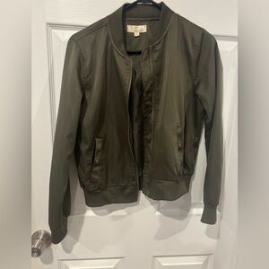 Olive Green Women's Bomber Jacket